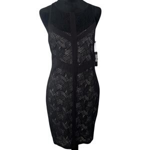Black Tart Dress – Sleeveless, high neckline, fitted knee‑length-Size LG-NWT